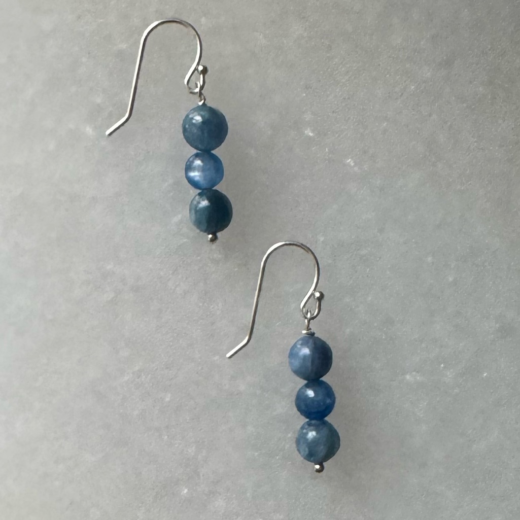 Nwot Tuckernuck The Coast Earrings, Kyanite, Sterling Silver